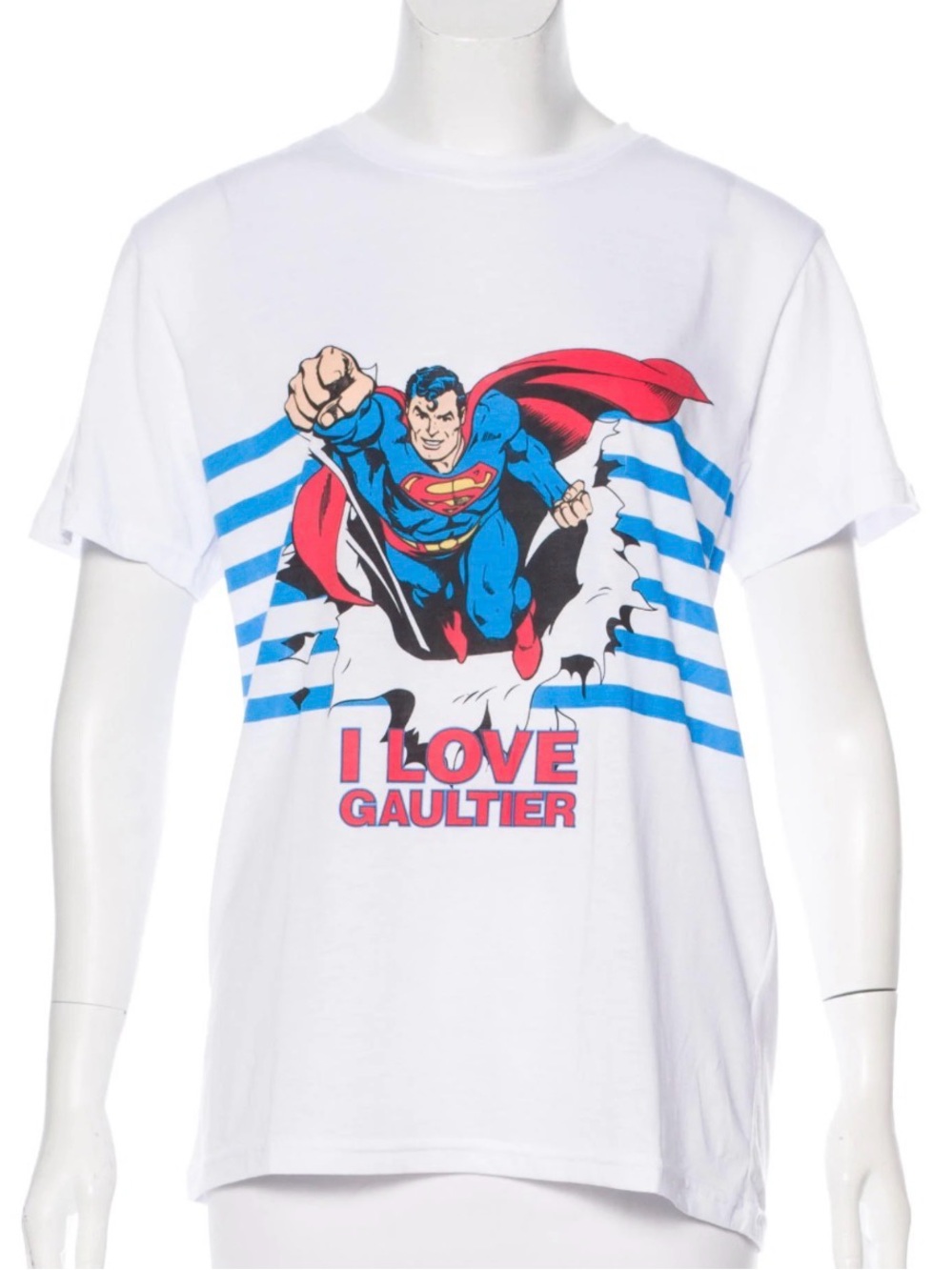 Vintage 2017 Jean Paul Gaultier Superman Aftershave Fragrance promo tee shirt